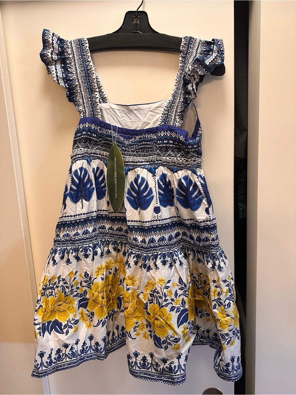 Farm Rio Off-White Zuli Organic Cotton Mini Dress size Small NWT - cute! - Picture 12 of 12